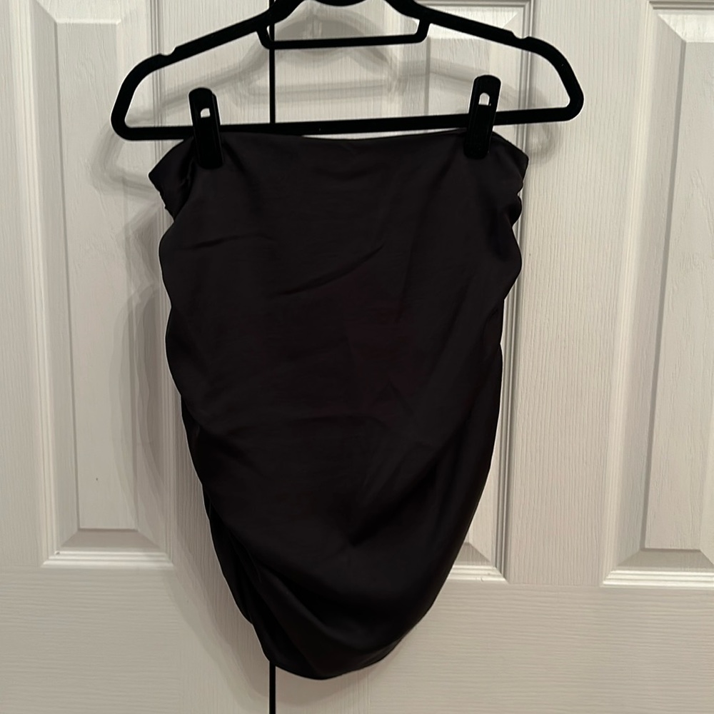 Zara ruched black skirt